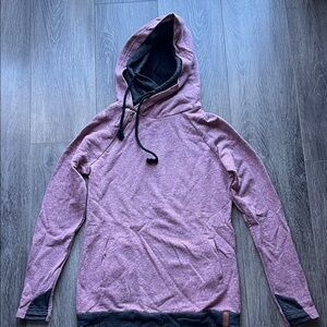 AMPERSAND AVE Heathered Dark Pink/Purple Double Hoodie